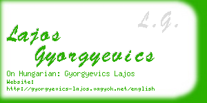 lajos gyorgyevics business card